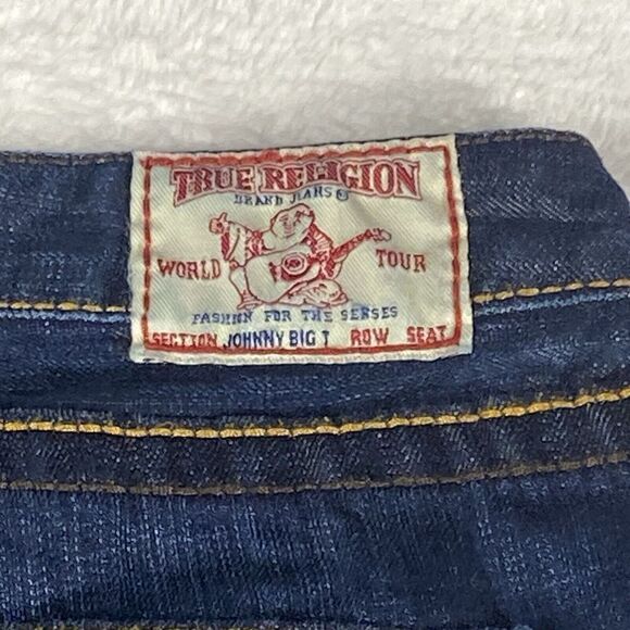 True Religion Jeans Women's Johnny Big T 29x25 Straight Denim Short Low‎ Rise - Picture 11 of 11